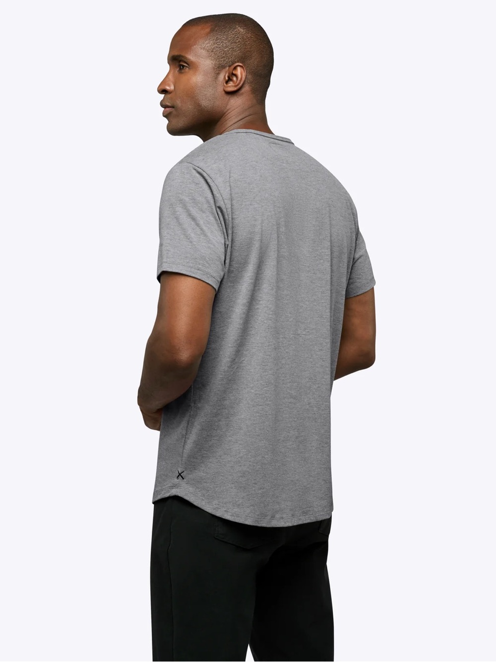 CUTS AO Henley Curve-Hem - M Heather Grey - Picture 6 of 6